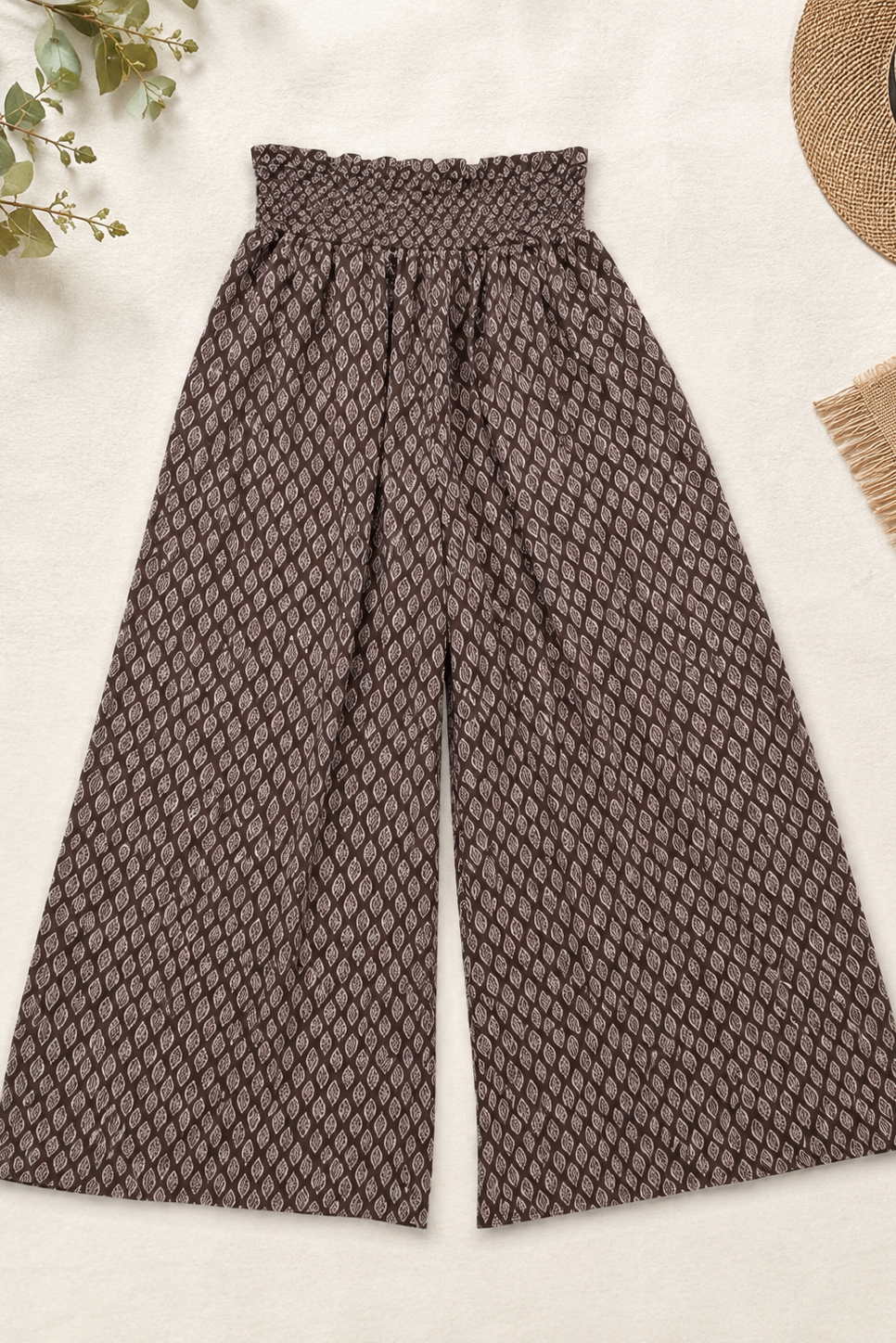 Boho Chocolate Wide-Leg Pants