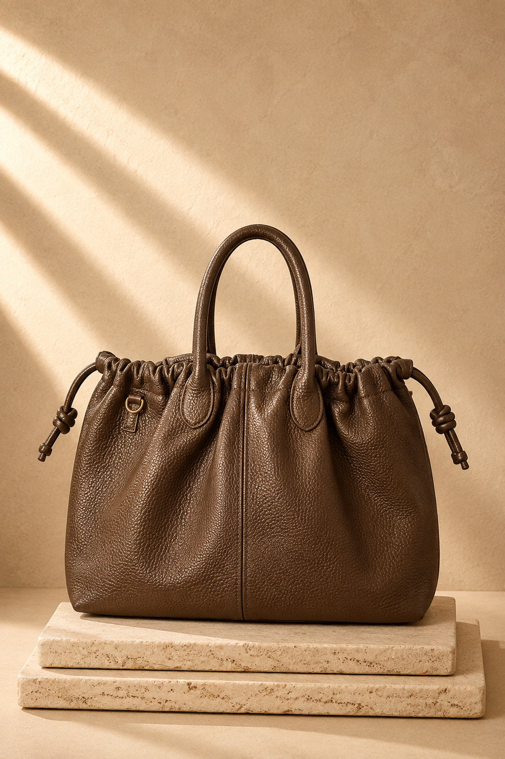 Chelsea Gathered Bag Mocha