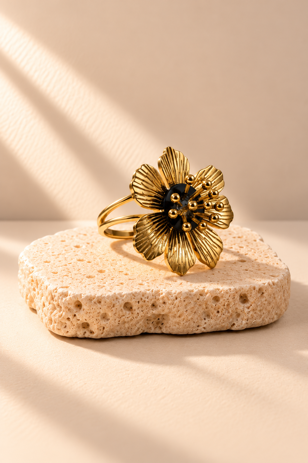 Dahlia Floral Statement Ring