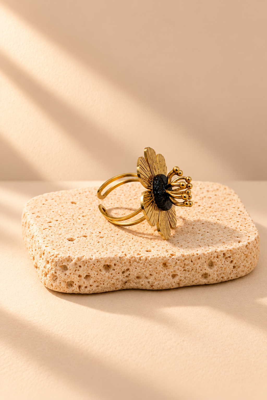 Dahlia Floral Statement Ring