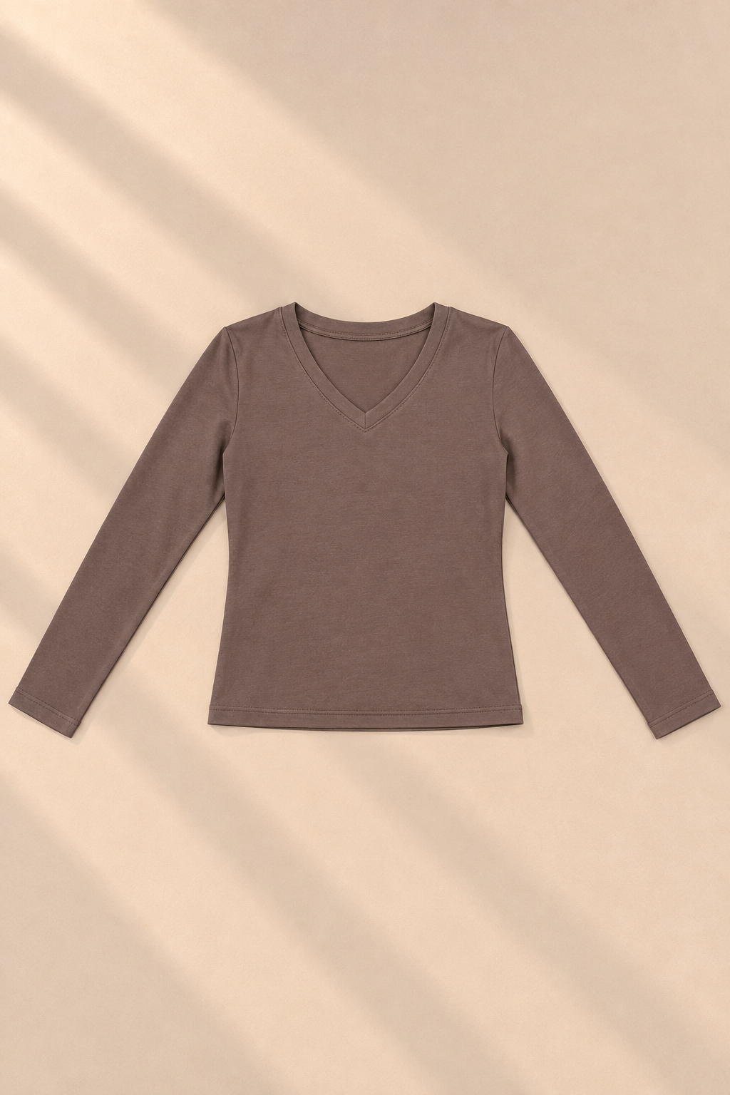 Edit V-Neck Top – Mocha