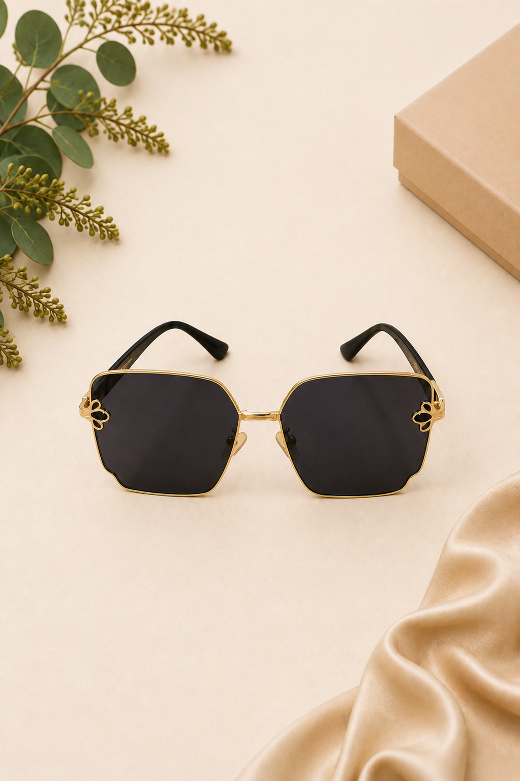 Evelyn Sunglasses Black Gold