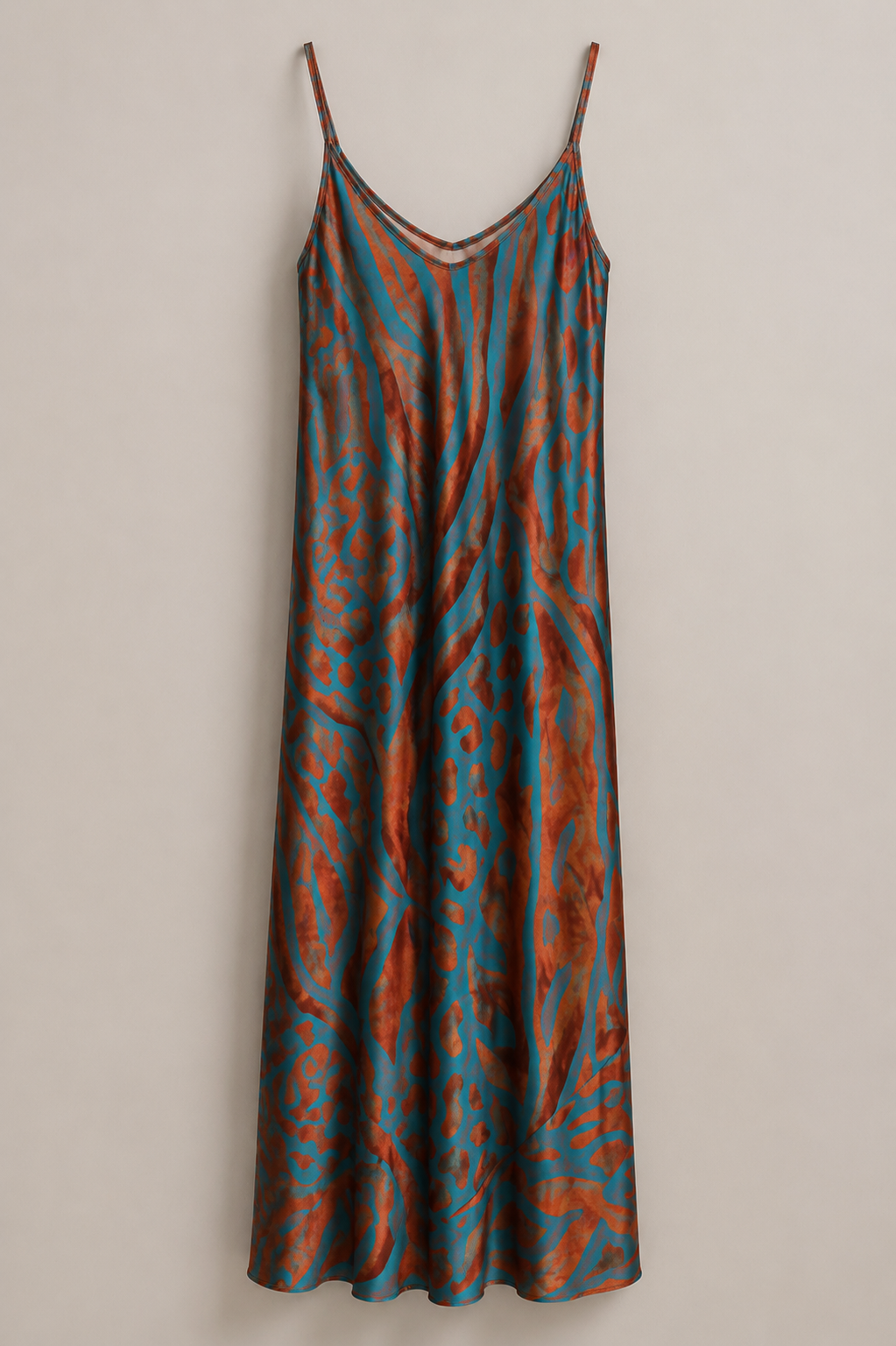 Savanna Muse Slip Dress - Terracotta Tide