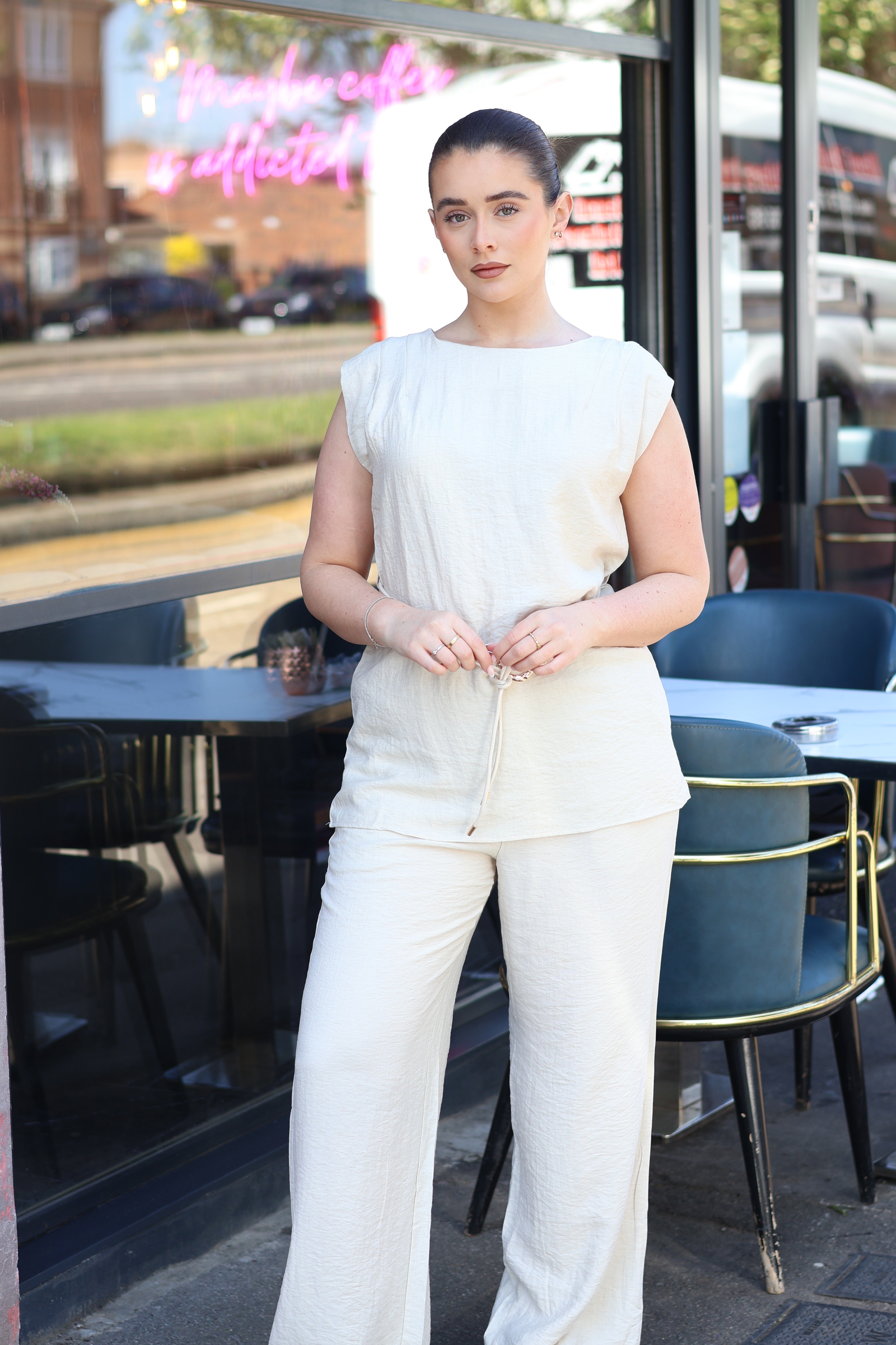 Celine Minimal Tie-Waist Lounge Co-ord