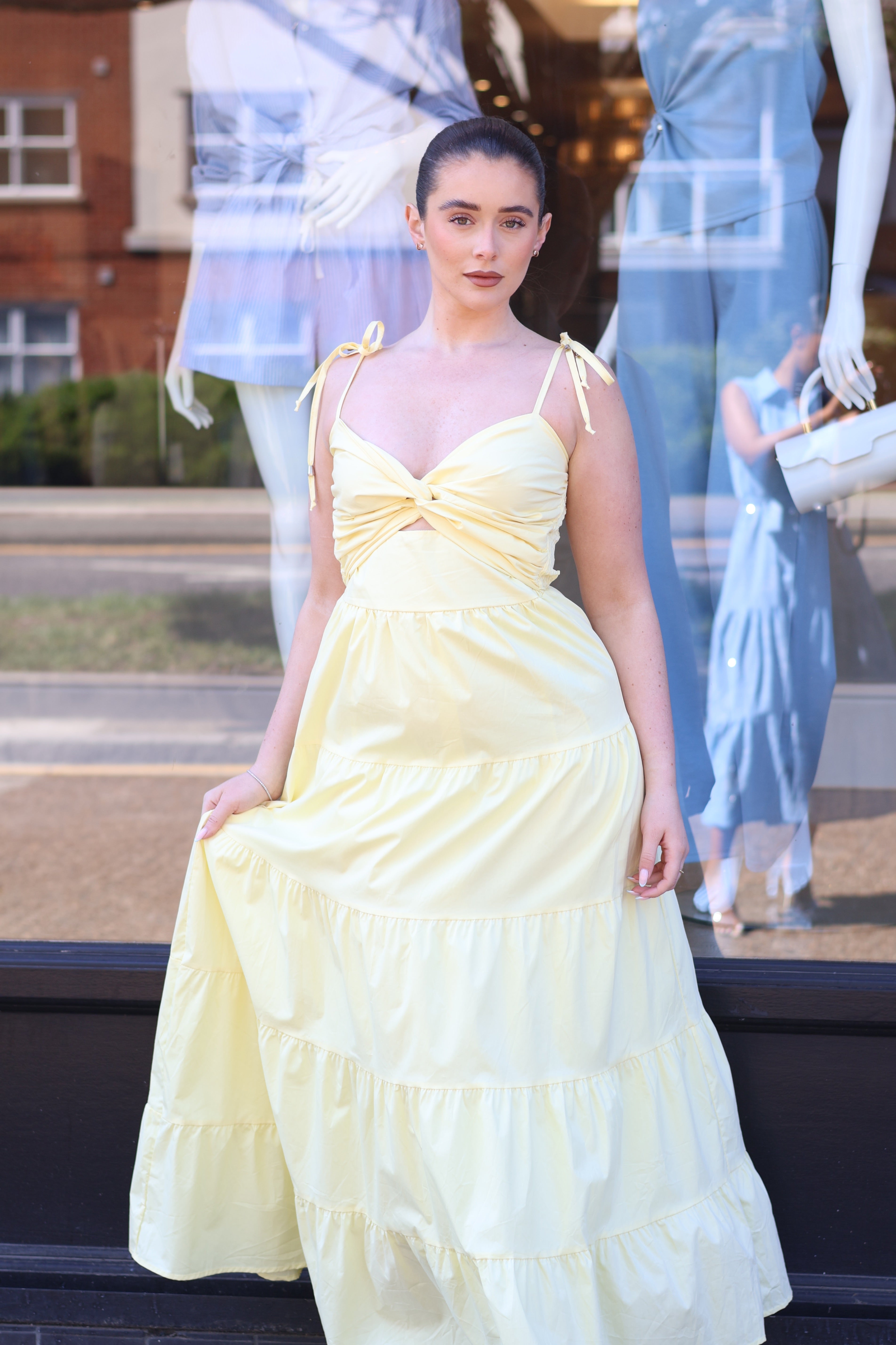 Solene Ruched Tiered Maxi Dress