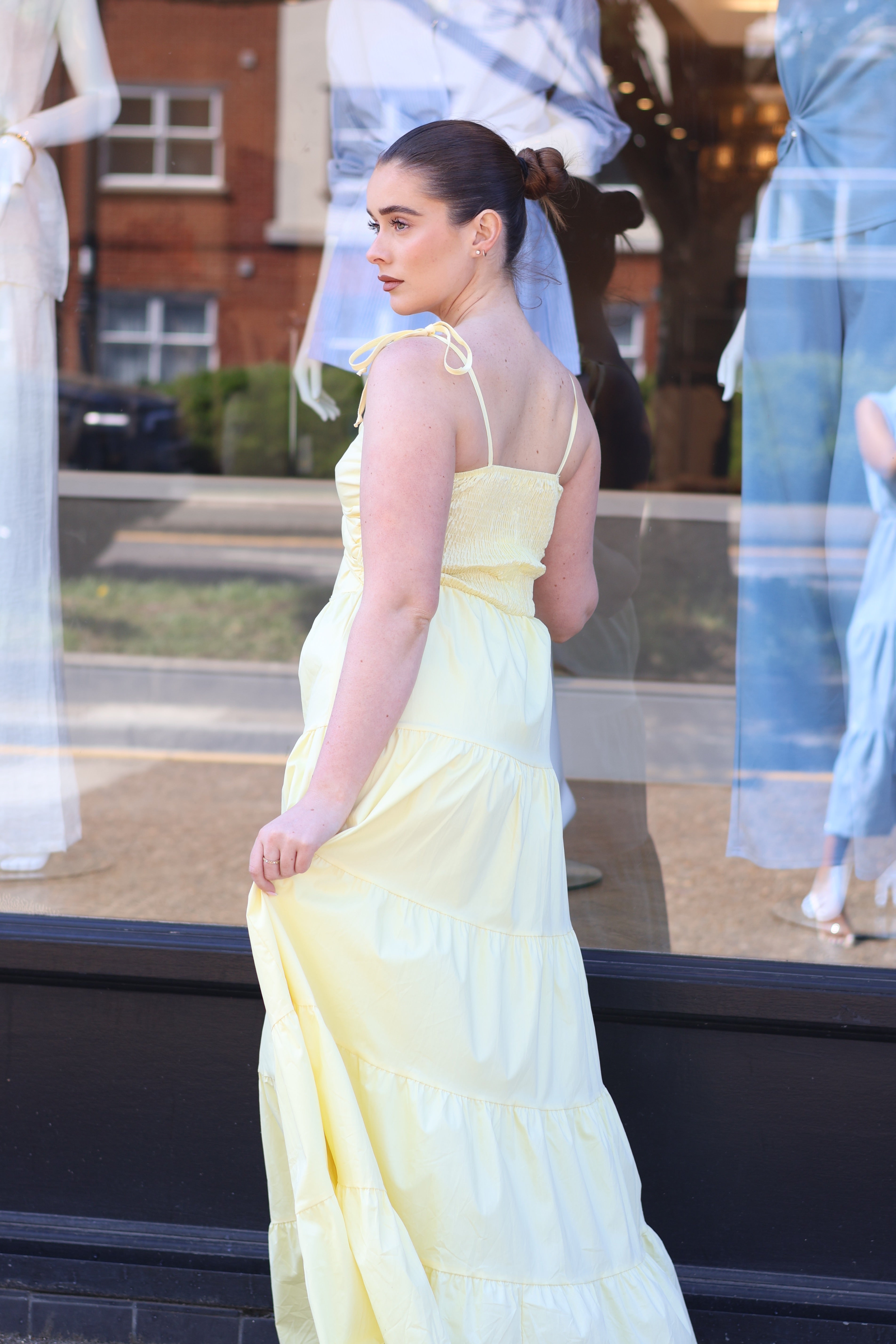 Solene Ruched Tiered Maxi Dress