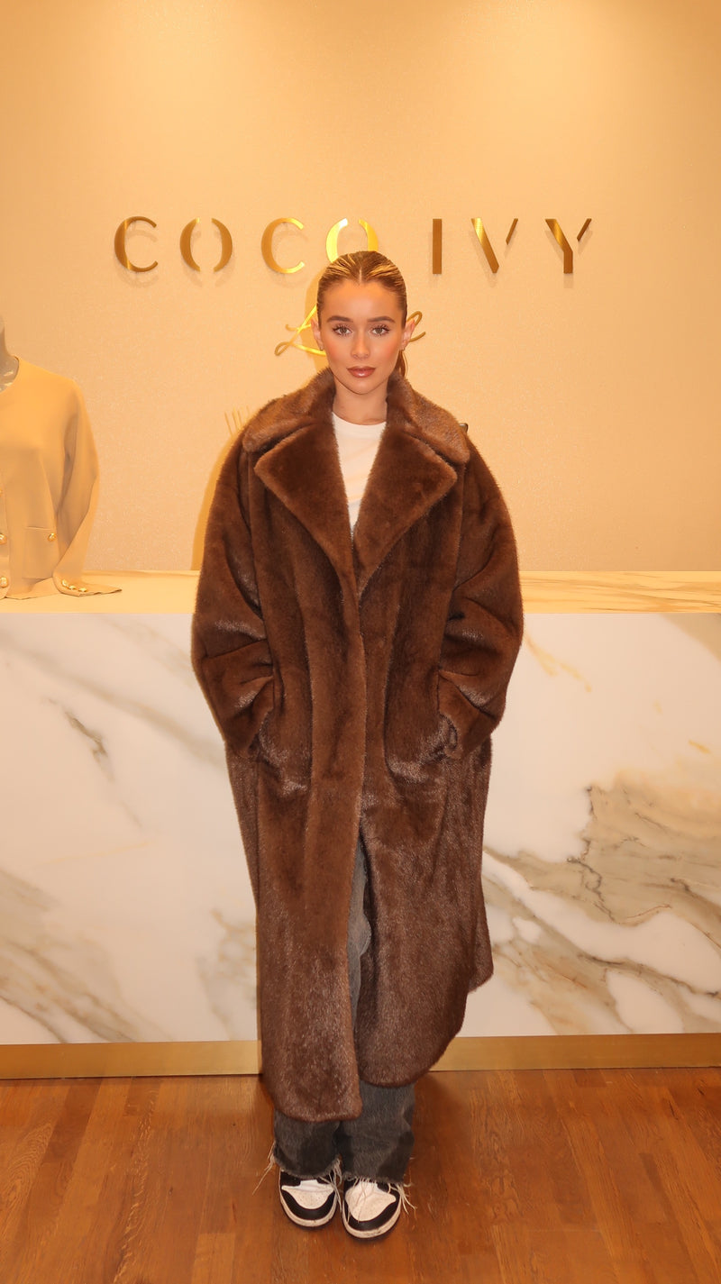 Auburn Faux Fur Coat