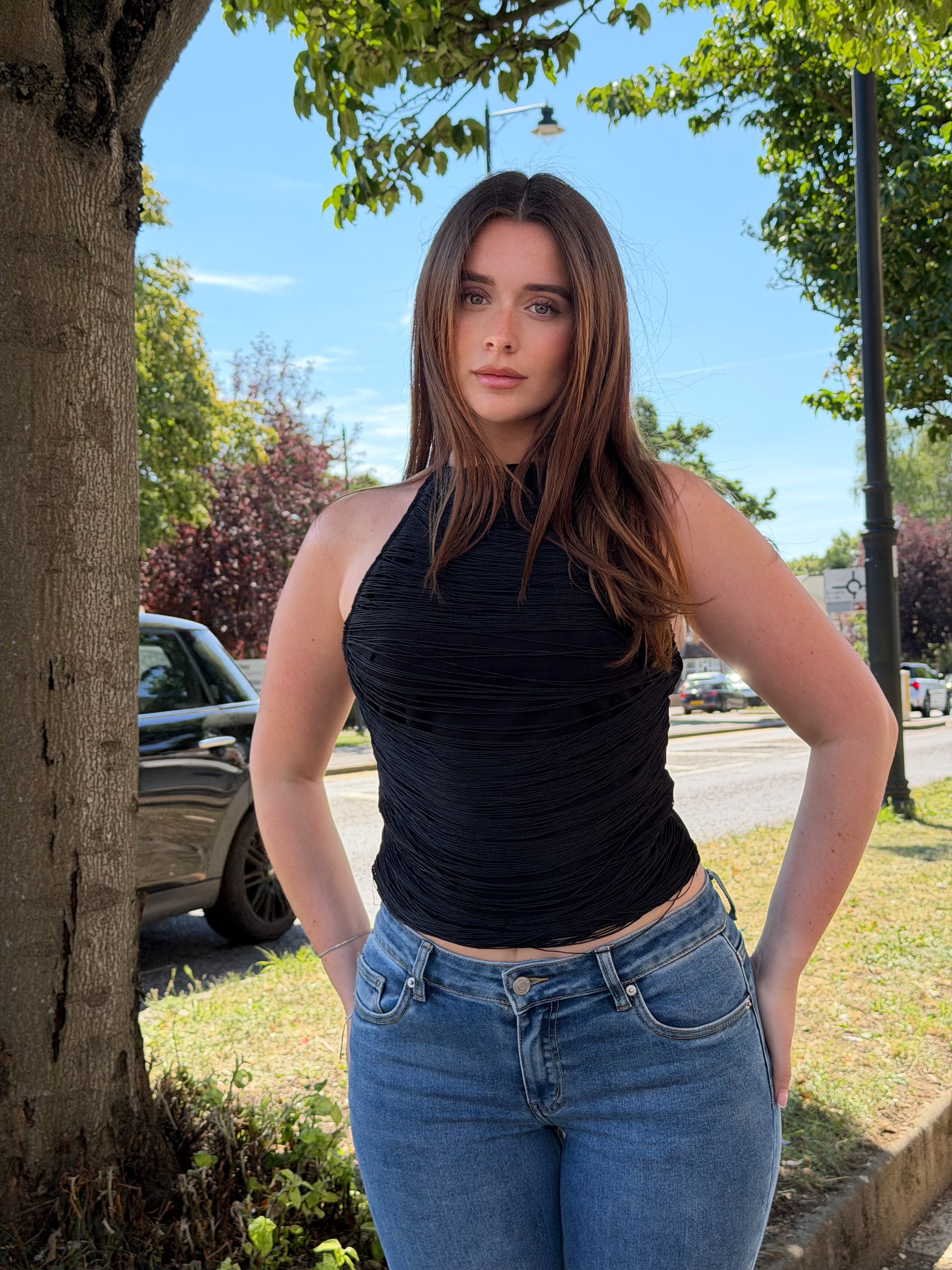 Ruched Halter Top