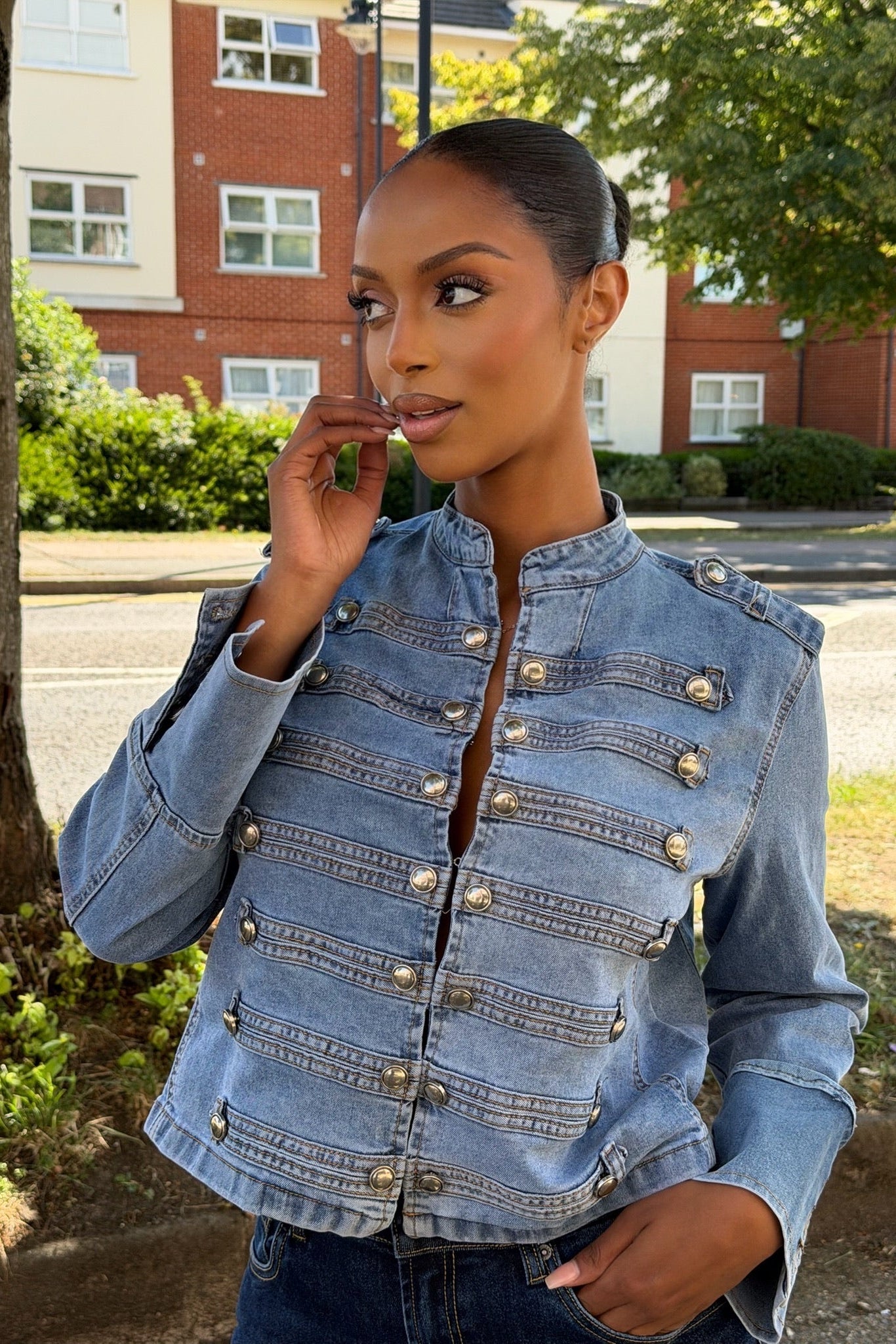 Regent Military Jacket - Denim