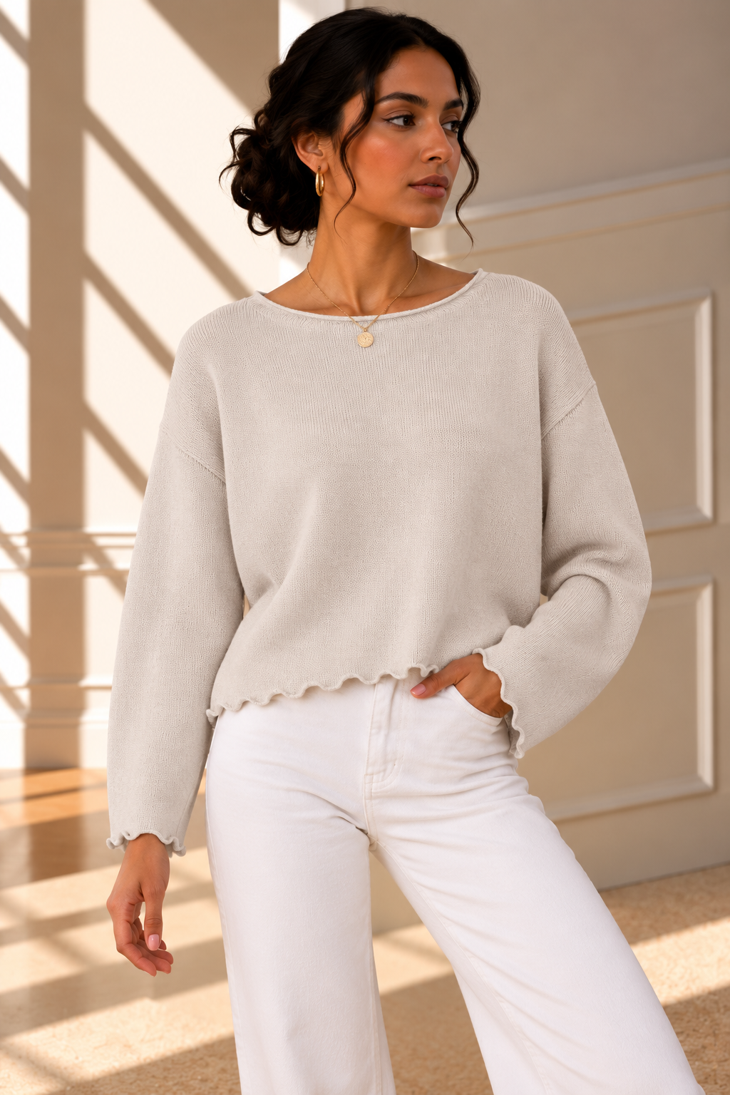 Isla Soft Knit Jumper – Cream