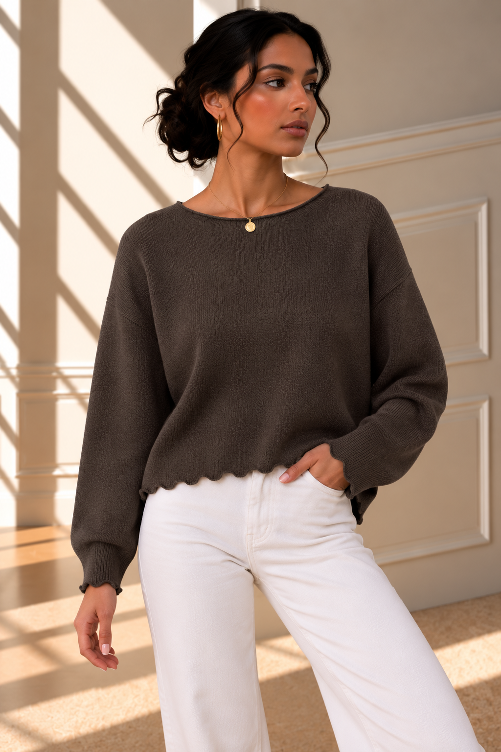 Isla Soft Knit Jumper – Mocha
