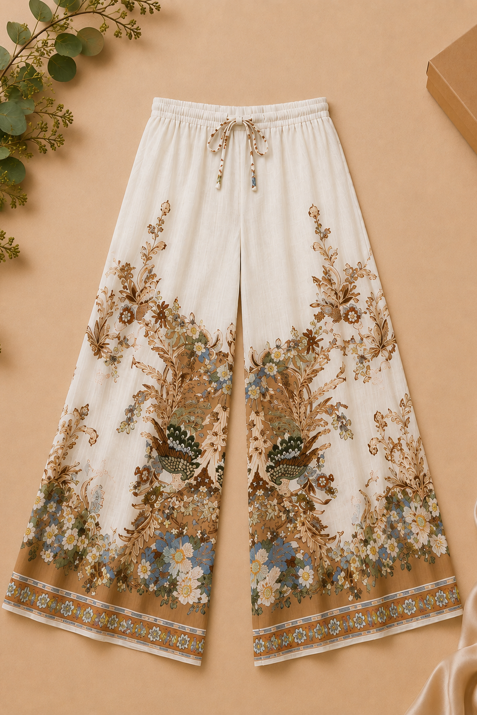 Light Print Boho Floral Set