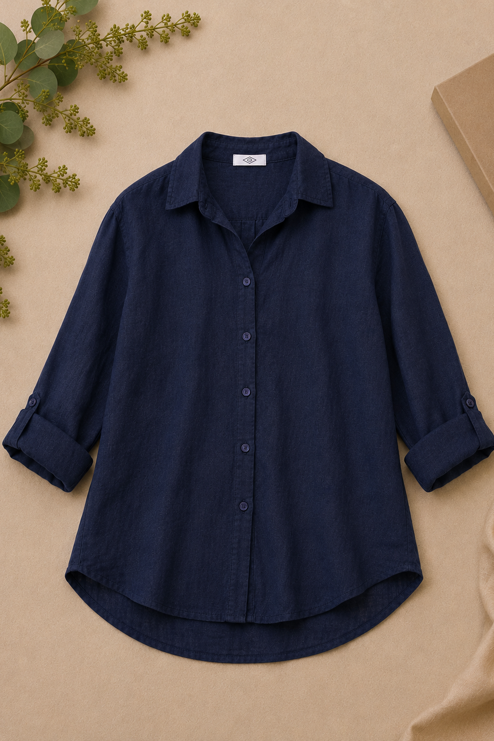 Marlow Linen Shirt - Navy