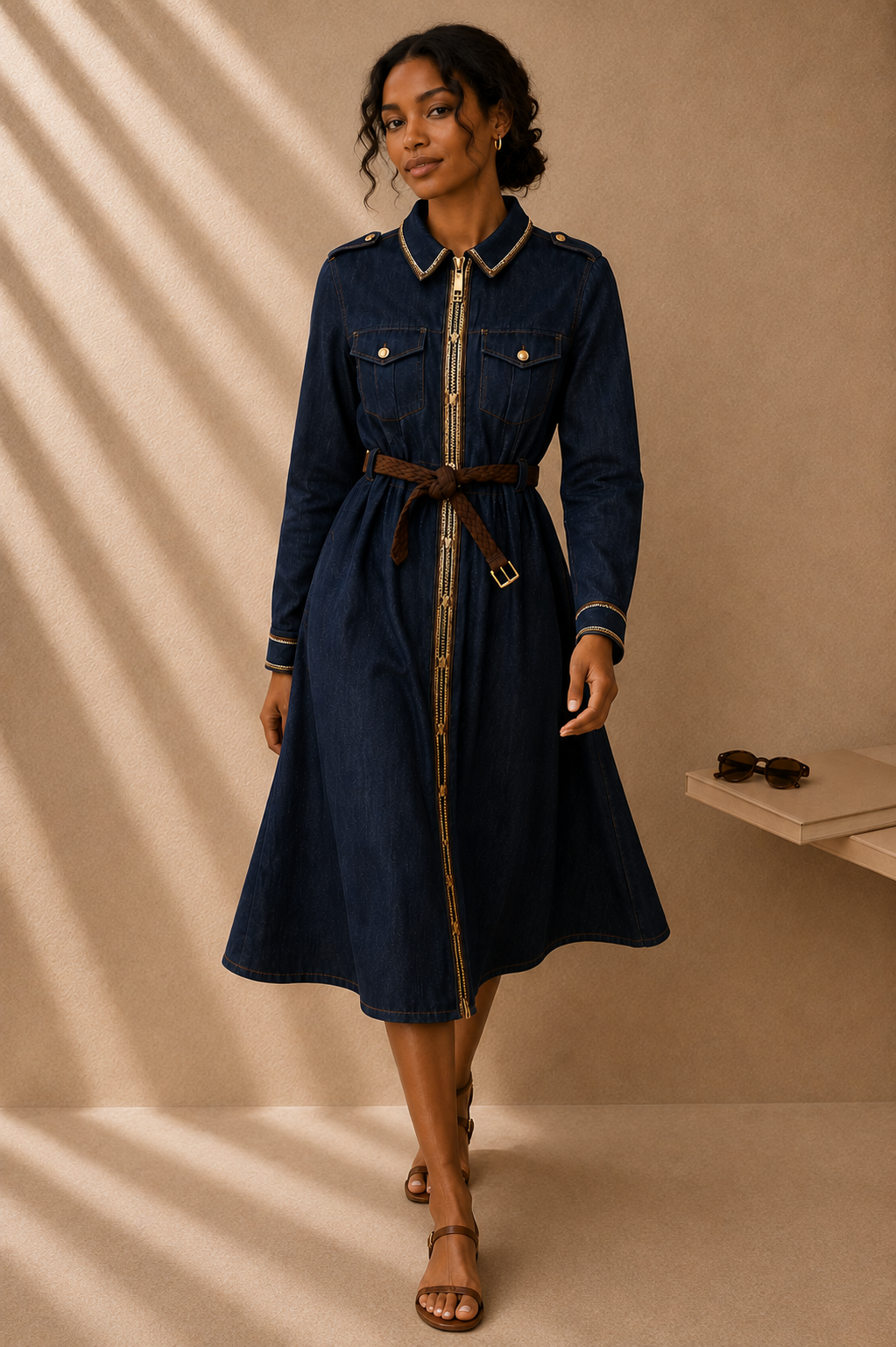 Mayfair Chain Denim Dress