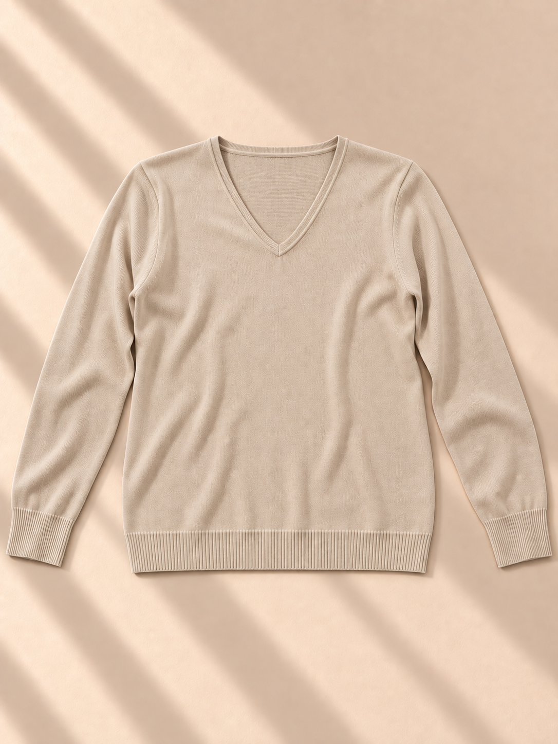 Mirelle V-Neck Knit – Beige