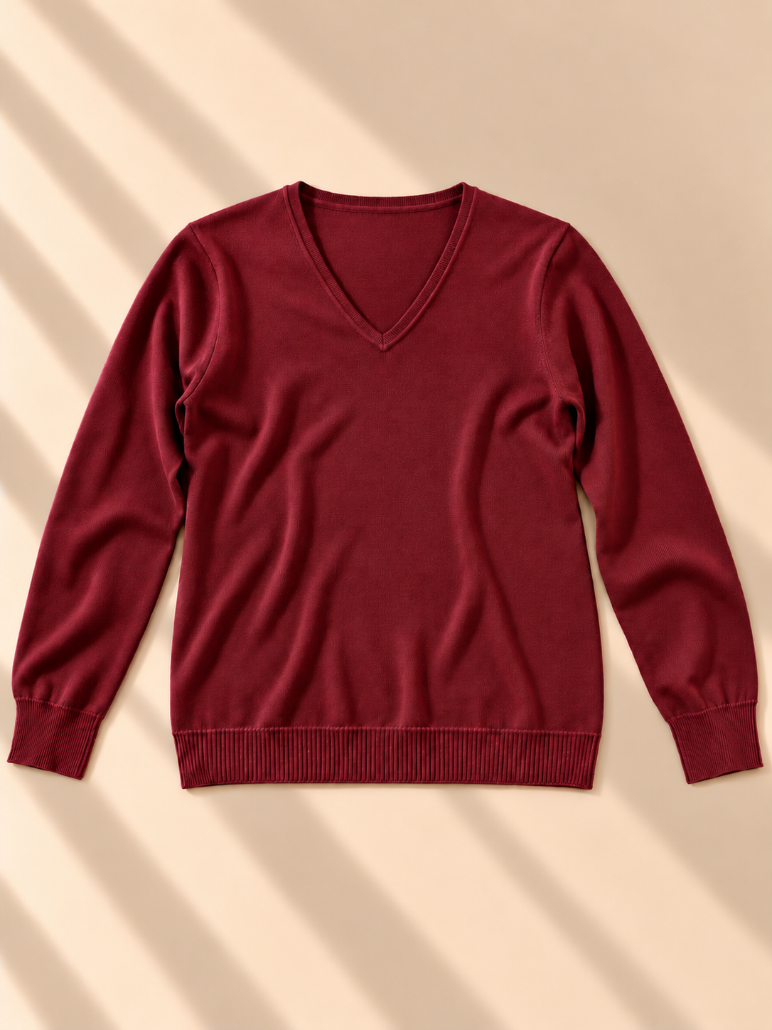 Mirelle V-Neck Knit – Burgundy