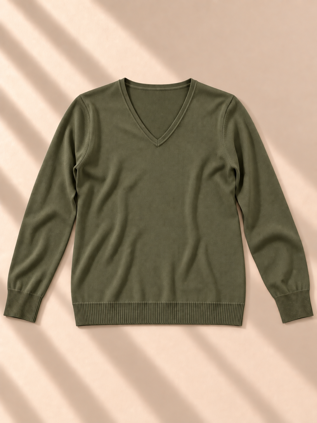 Mirelle V-Neck Knit – Khaki