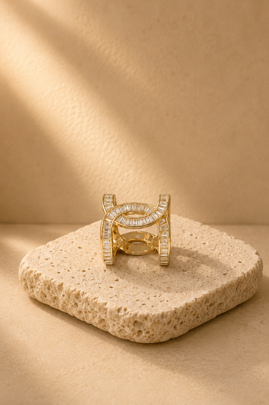Monaco Crystal Scarf Ring
