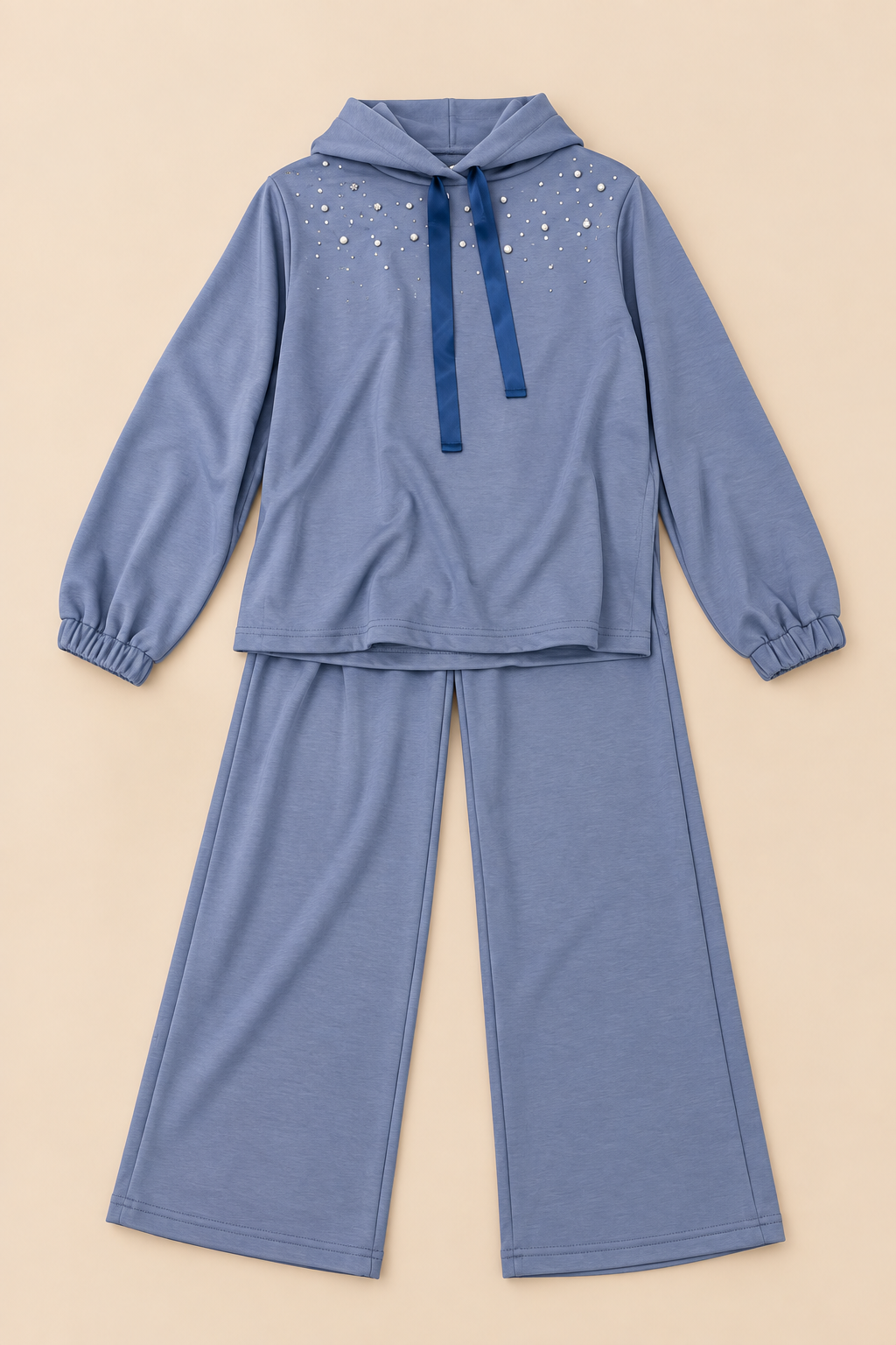 Ottie Embellished Lounge Set – Blue