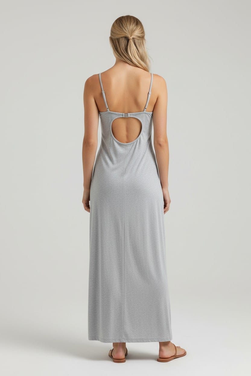 BareFlow Maxi Dress – Heather Grey