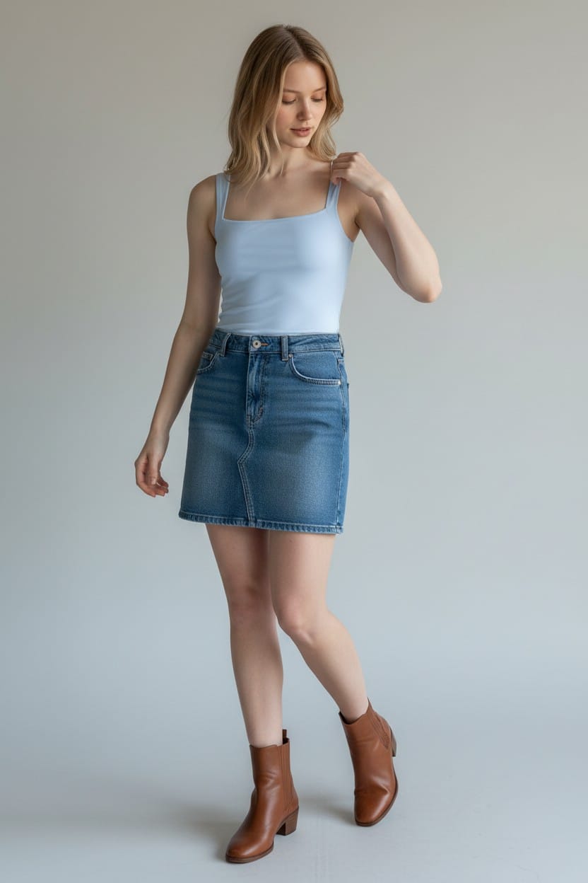 Azure Sculpt Tank - Baby Blue