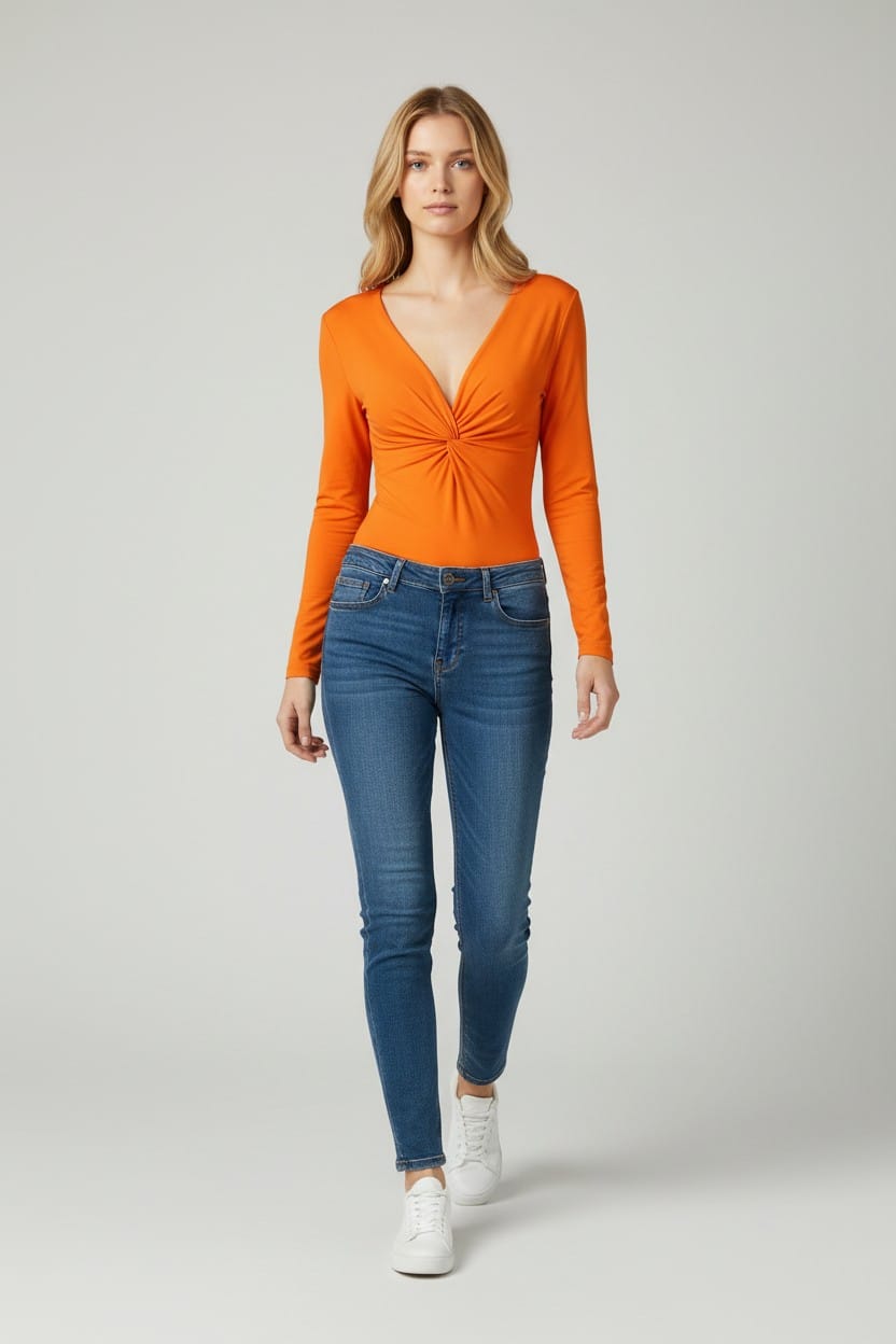 Solara Sculpt Bodysuit - Orange
