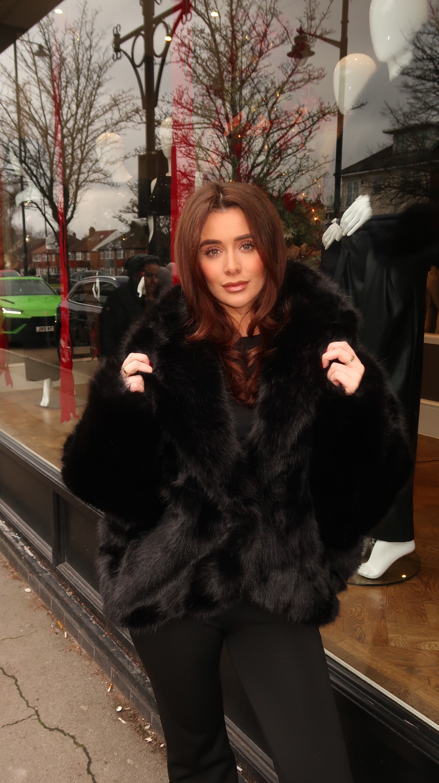 Islington Hooded Faux Fur Jacket