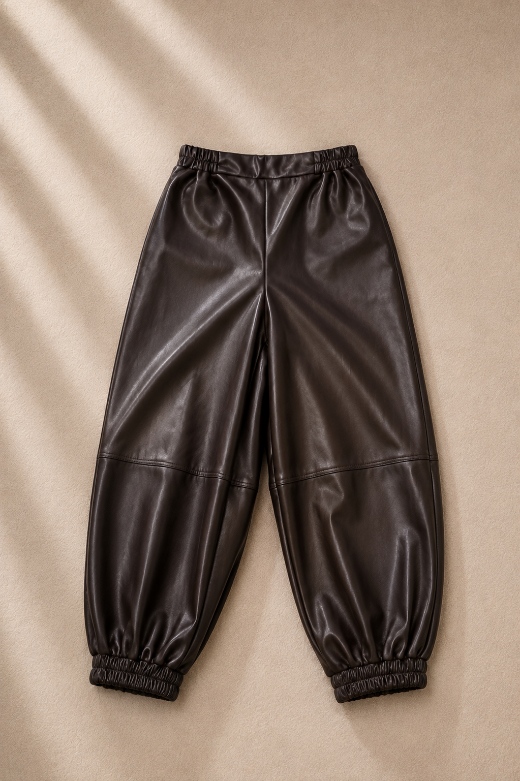 Soho Leather Joggers – Chocolate