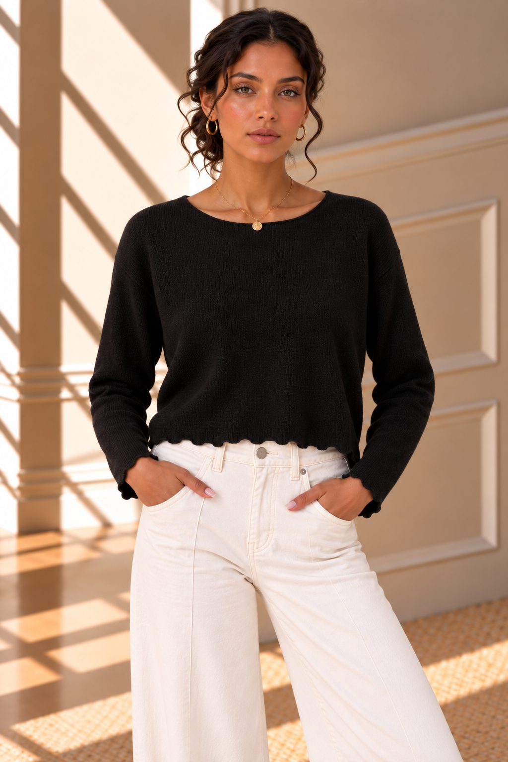 Isla Soft Knit Jumper – Black