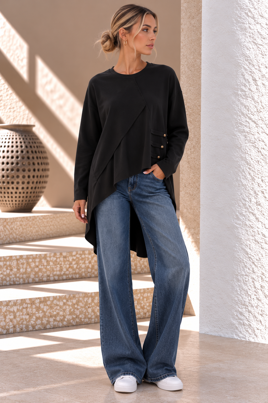 Vesper Asymmetric Top – Black