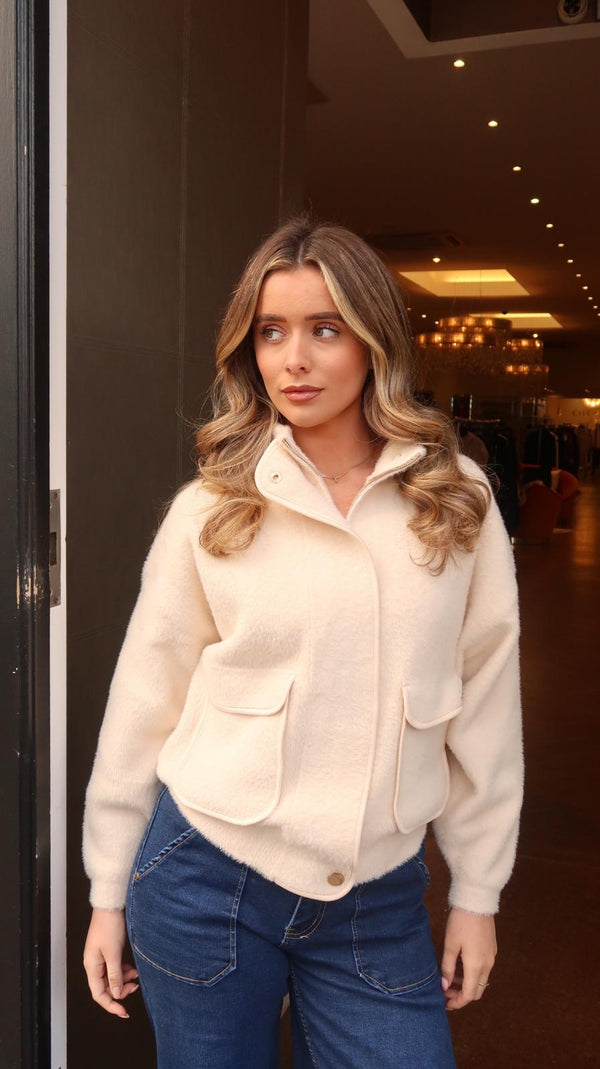 Aveline Cream Wool Jacket