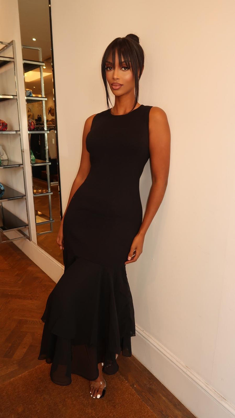 Alina Ruffle Hem Dress