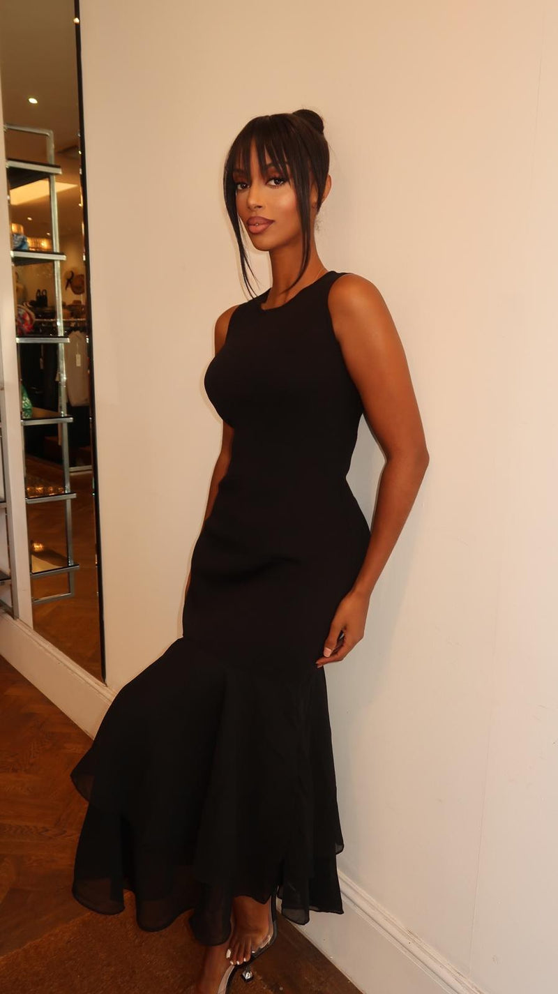 Alina Ruffle Hem Dress