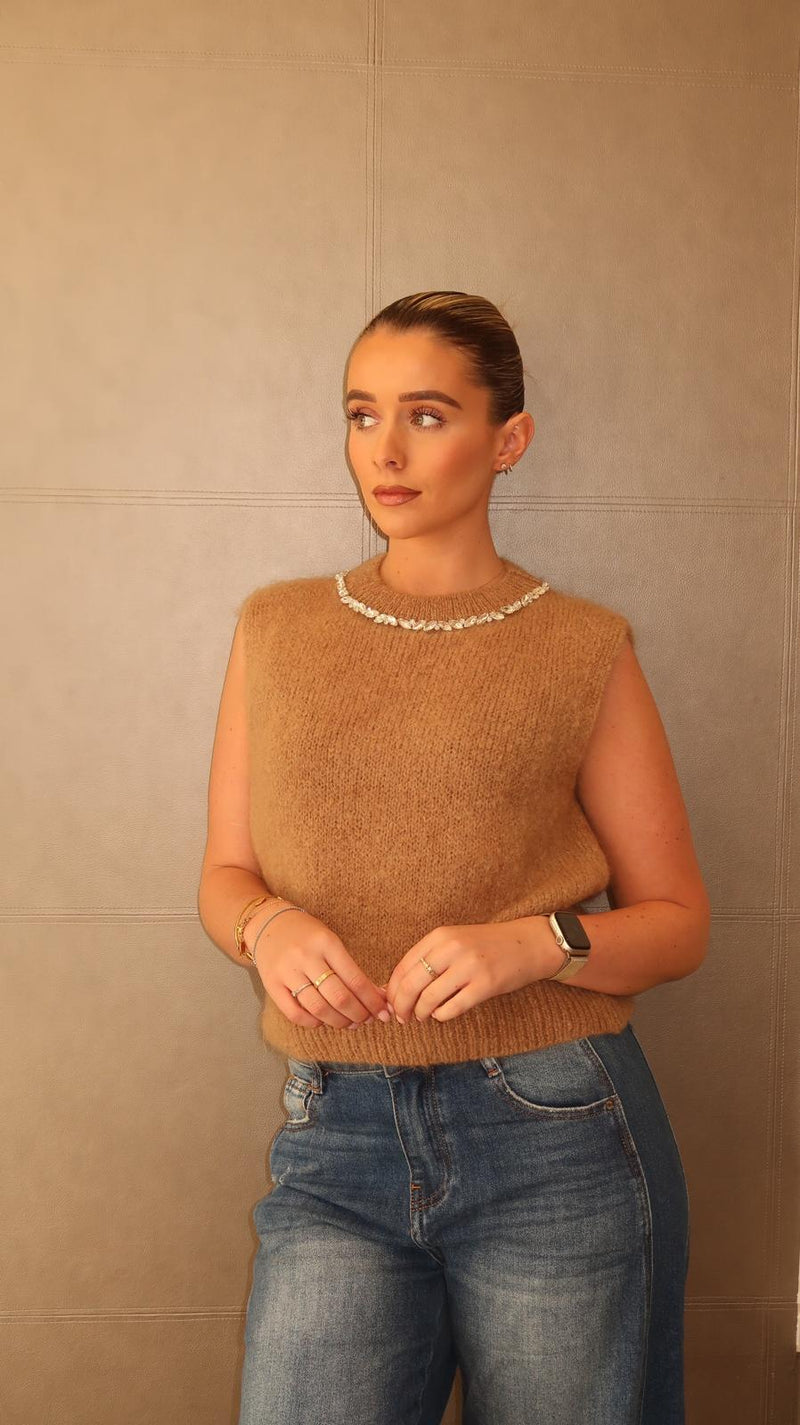 Virelle Gem-Knit Vest