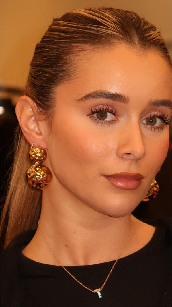 Freya Double Orb Earrings