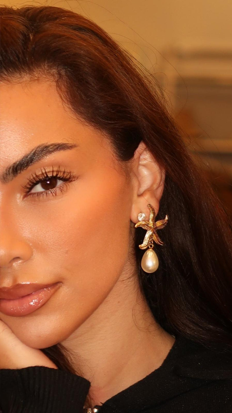 Lunara Star Teardrop Earrings