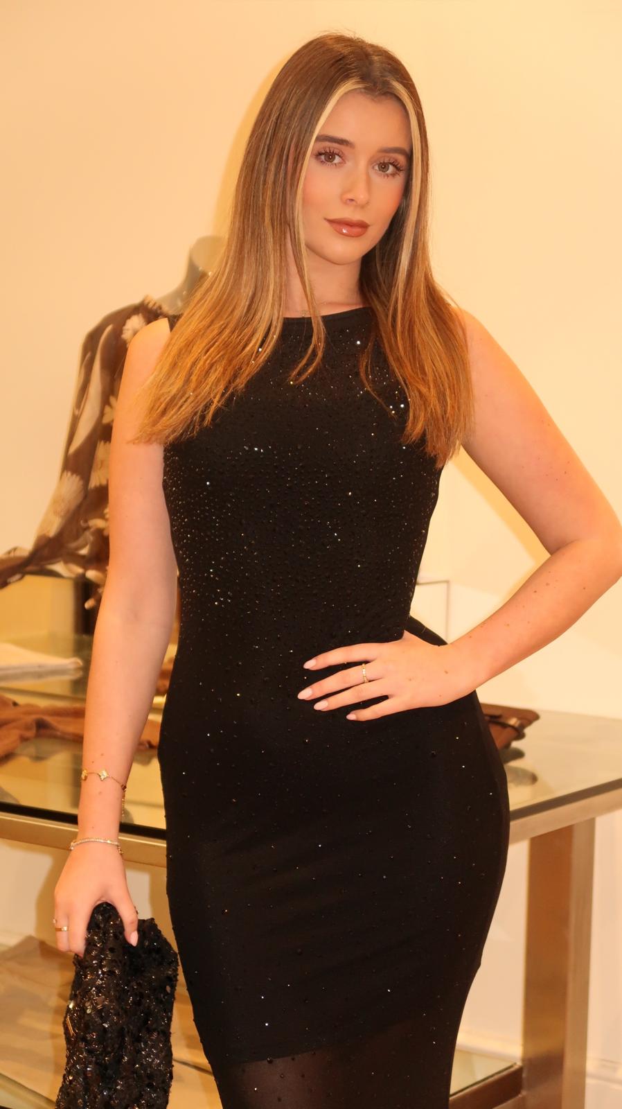 Alara Glitter Mesh Dress