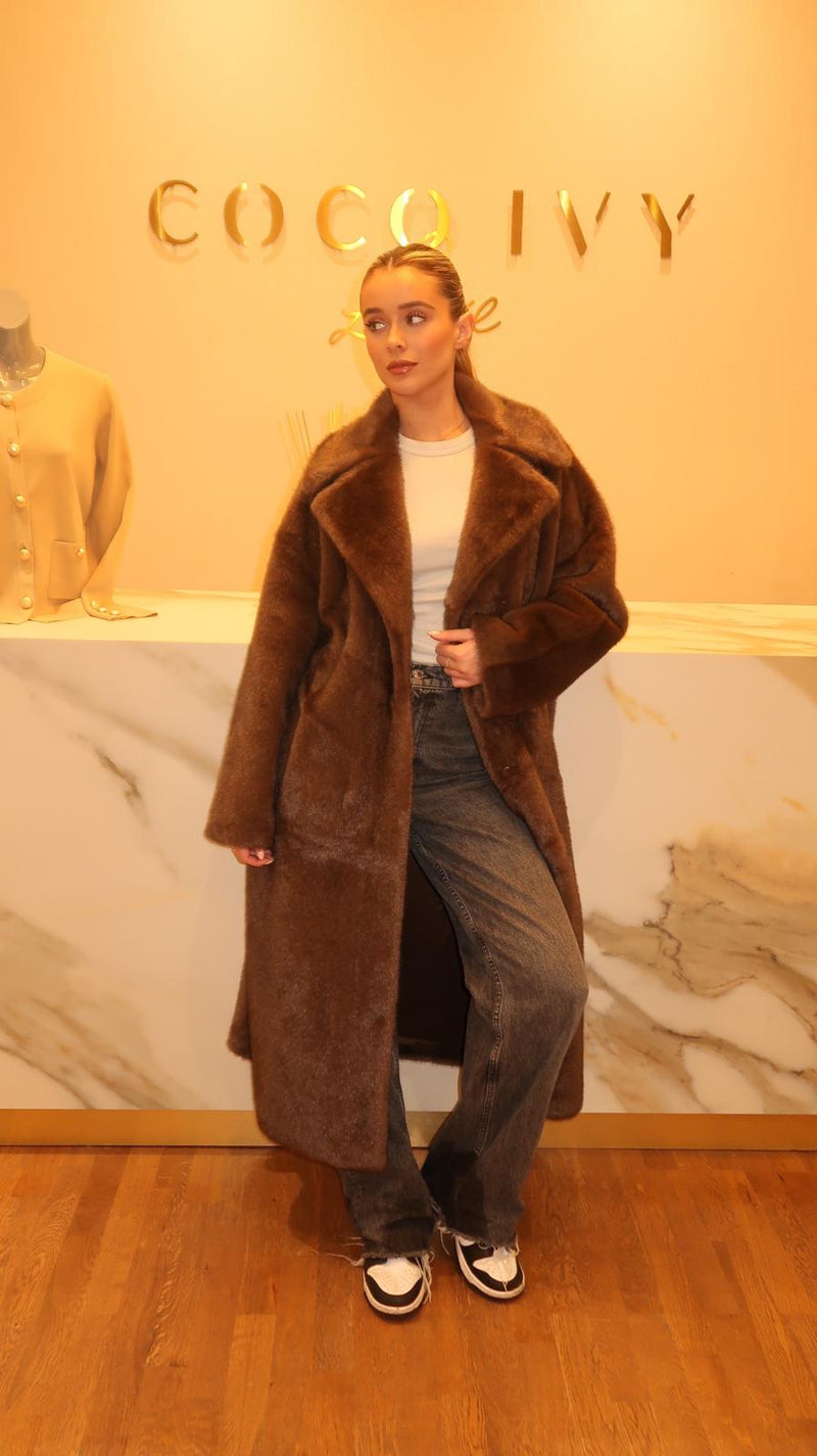 Auburn Faux Fur Coat