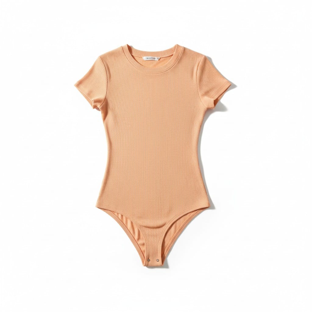 CoreEase Ribbed Multiwear Bodysuit – Soft Peach