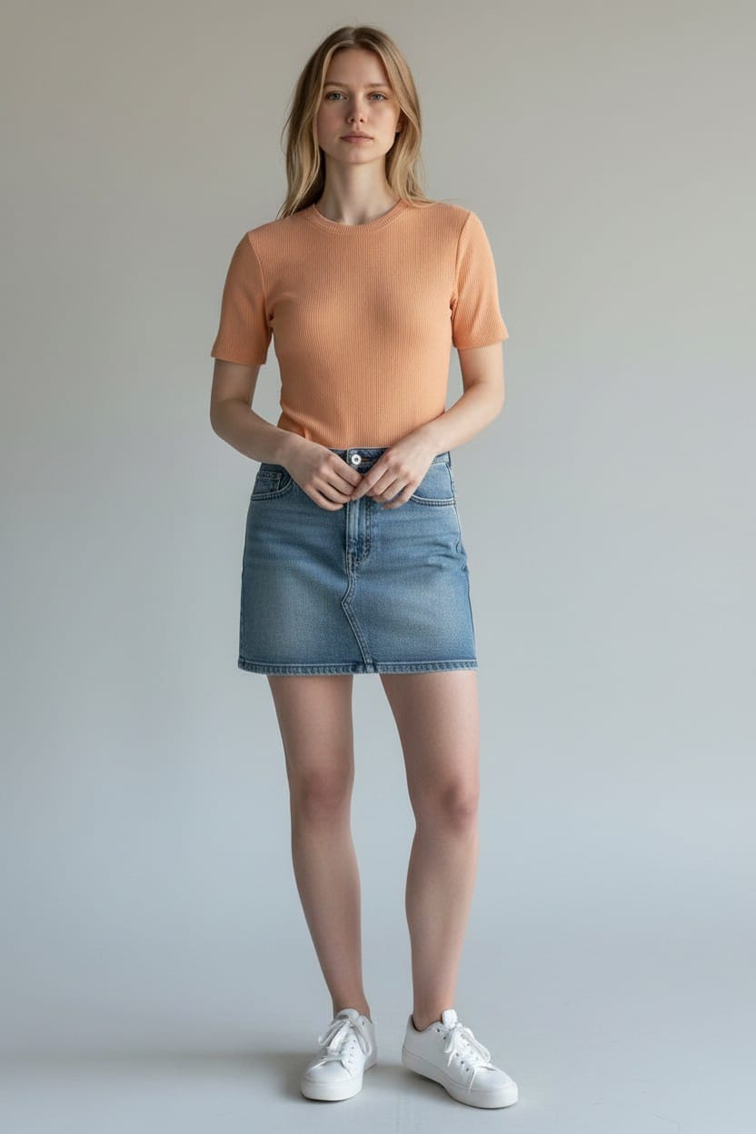 CoreEase Ribbed Multiwear Bodysuit – Soft Peach