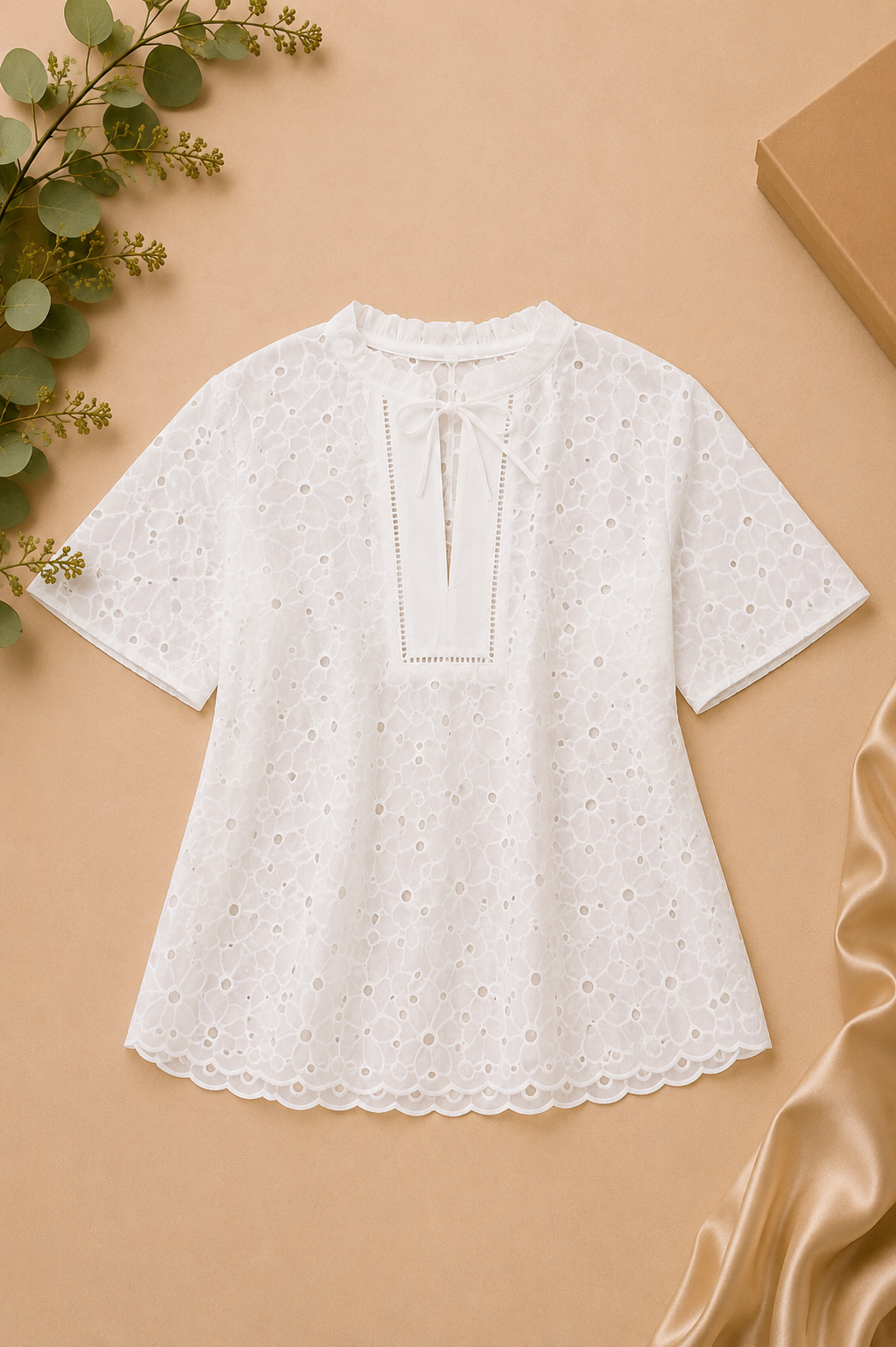 White Eyelet Blouse