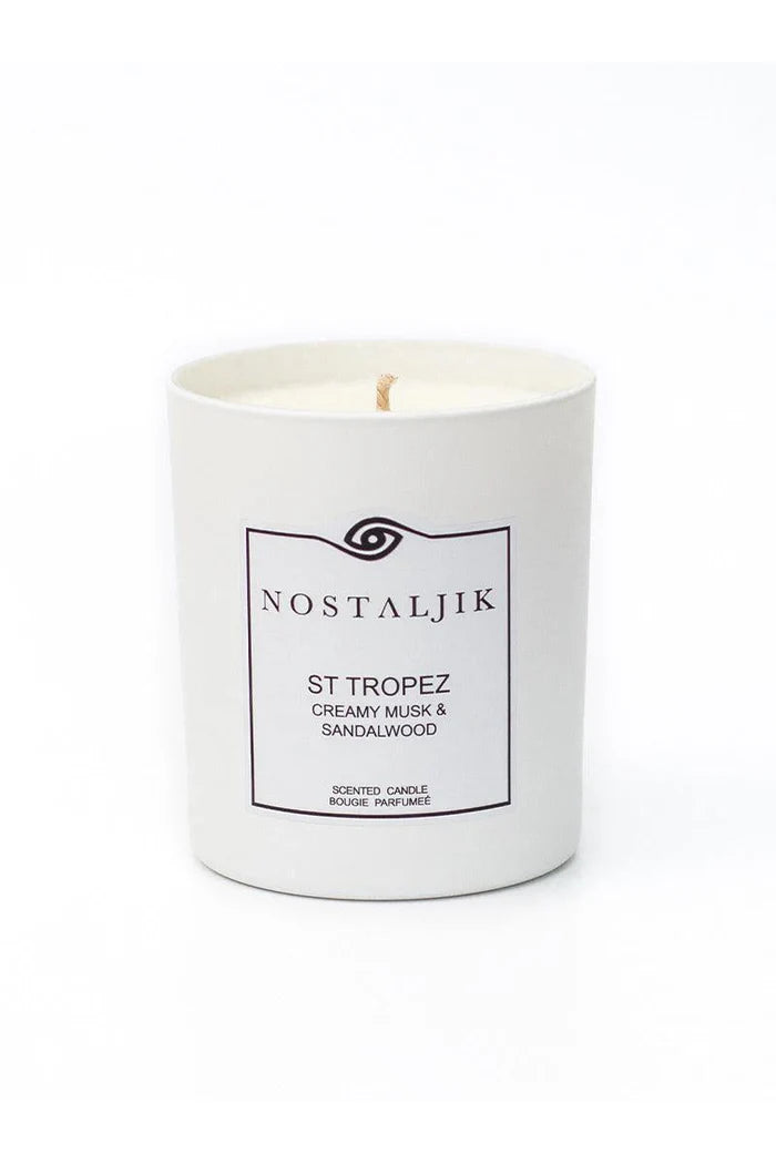 St Tropez candle in a glass vessel